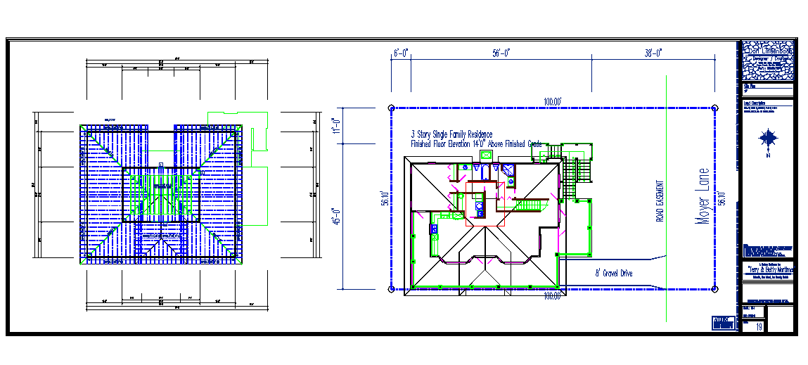 Roof & Site Plan Detail & Design Lay-out