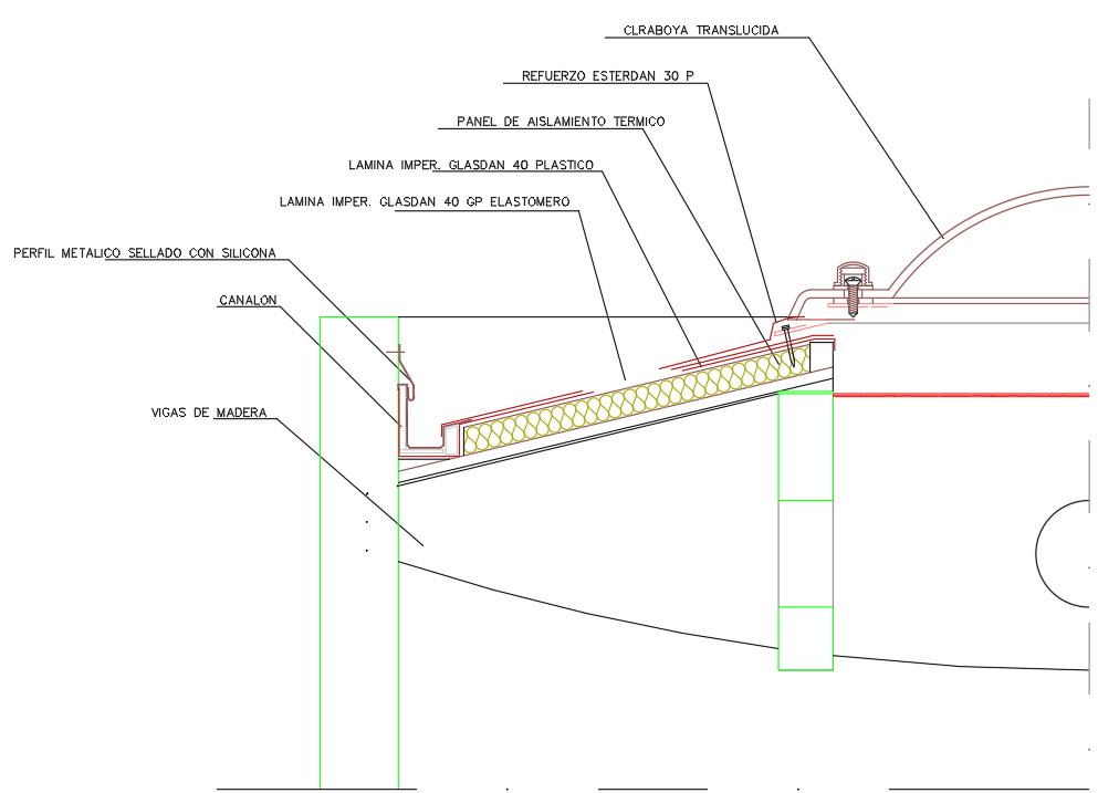 Roof Slab Joint Detail in AutoCAD DWG File