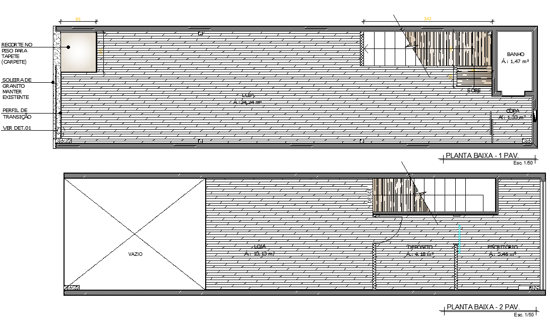 Roof building office plan dwg file