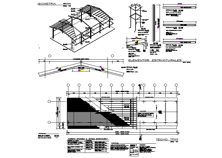 Roof elevation and plan working plan detail dwg file