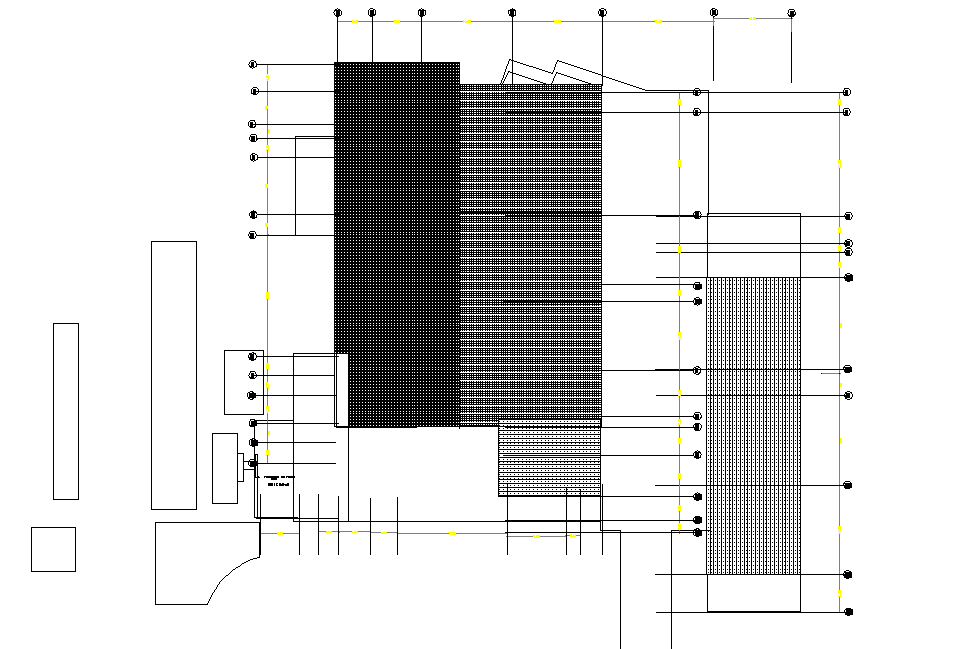 Roof elevation detail dwg file