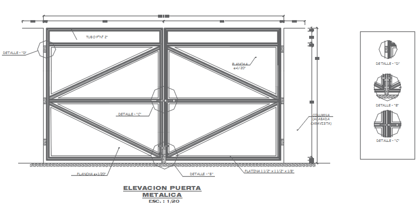 Roof elevation plan detail dwg file