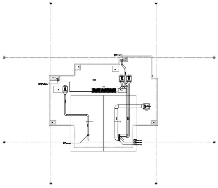 Roof floor plan HVAC work detail