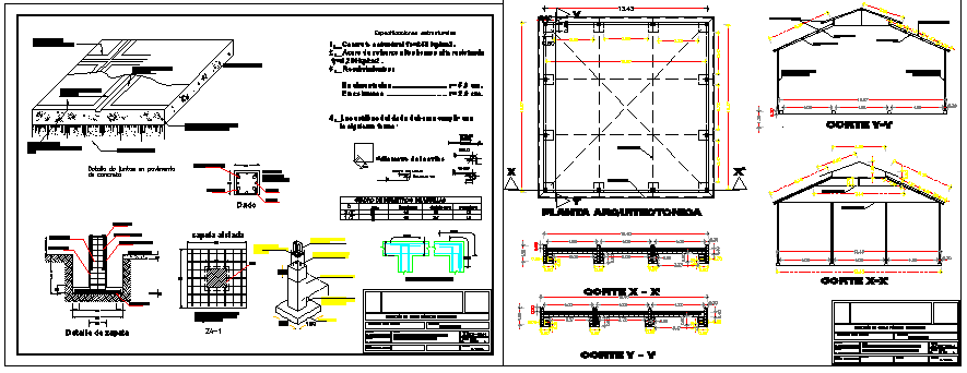 Roof for water detail design drawing