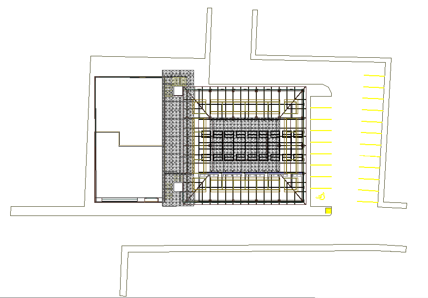 Roof market plan dwg file