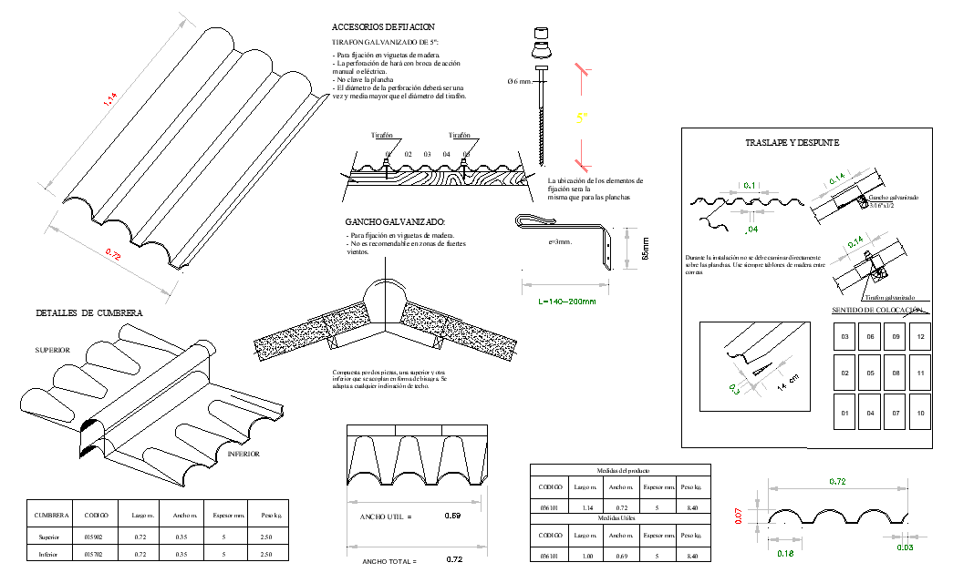 Roof material section detail autocad file