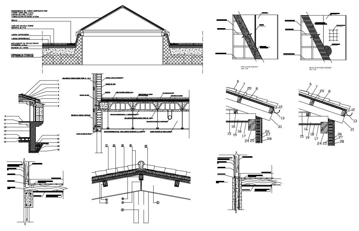 Roof plan Design CAD file download