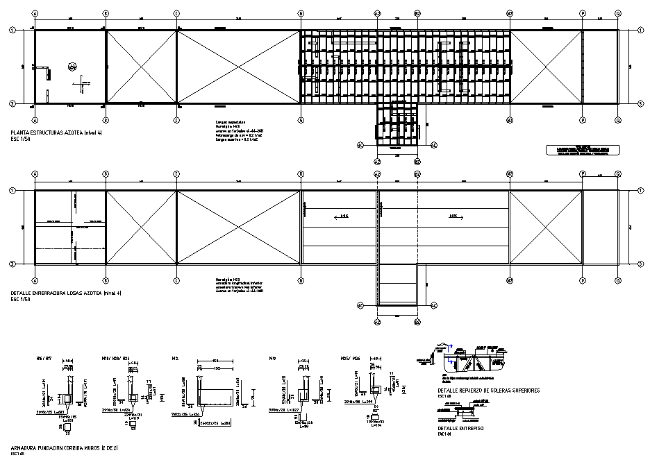 Roof plan and section autocad file