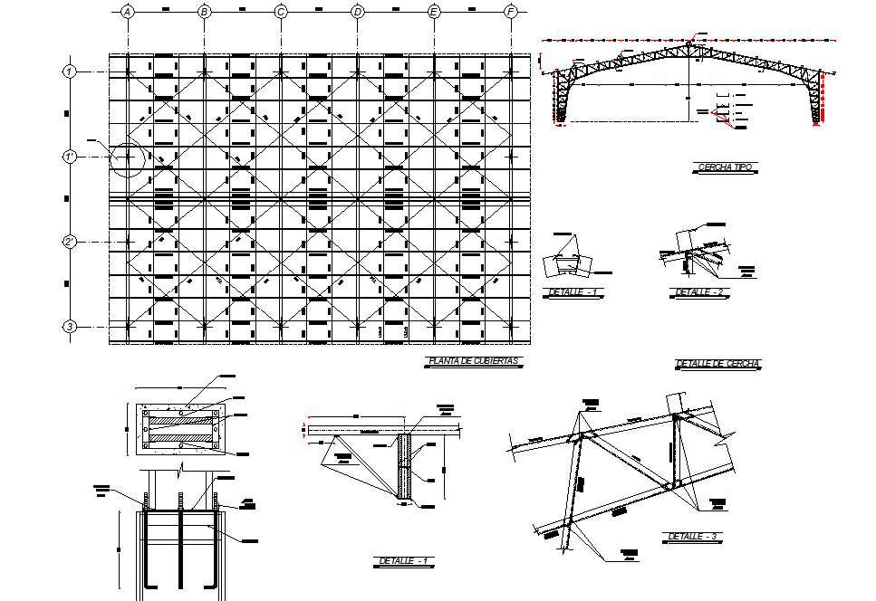Roof plan and section detail