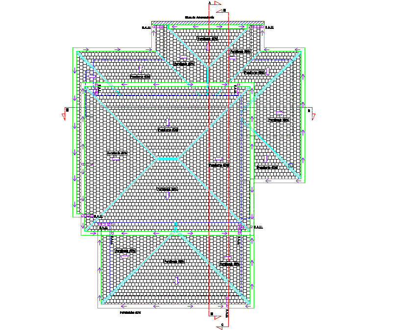 Roof plan detail autocad file