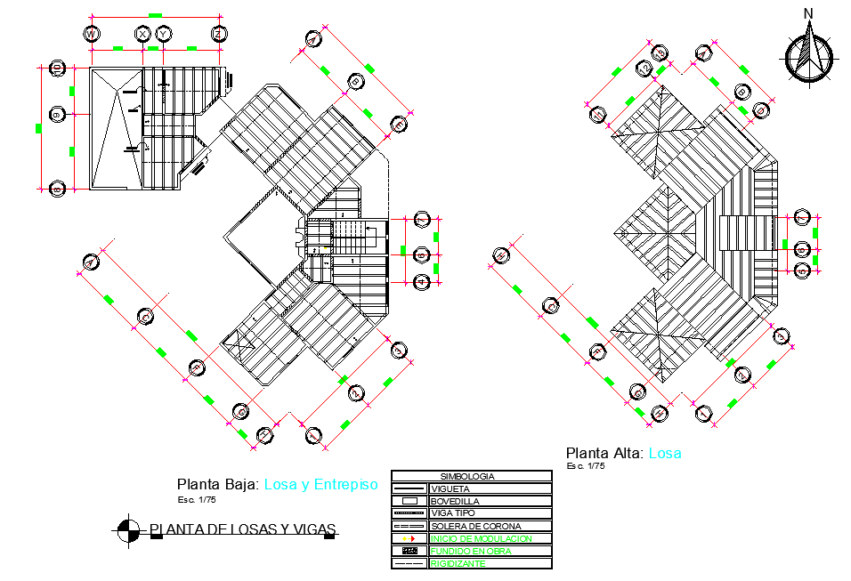 Roof plan detail autocad file