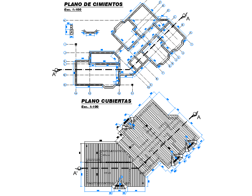 Roof plan detail dwg file