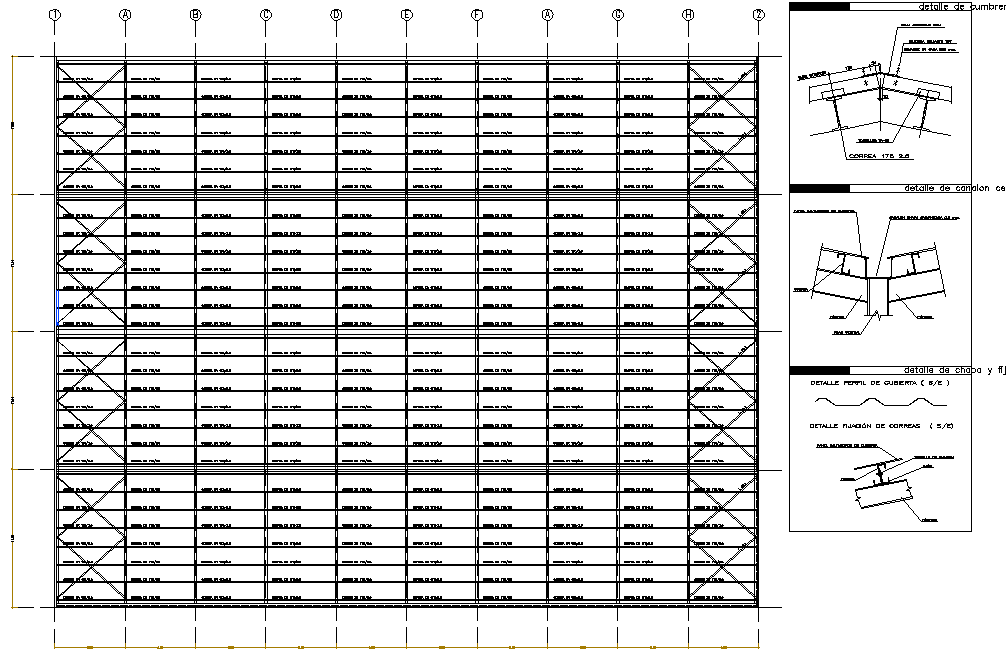 Roof plan detail dwg file