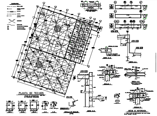 Roof plan detail dwg file