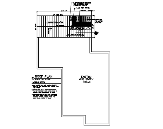 Roof plan detail dwg file