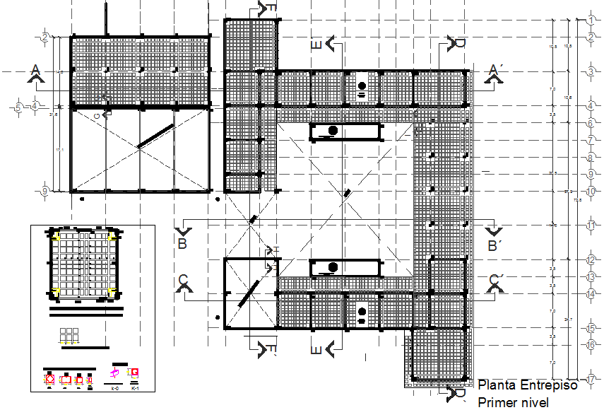 Roof plan detail dwg file
