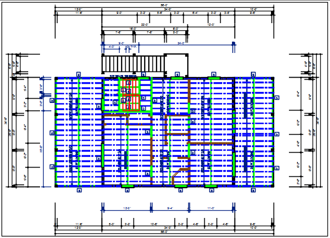 Roof plan detail with roof projection plan view detail dwg file