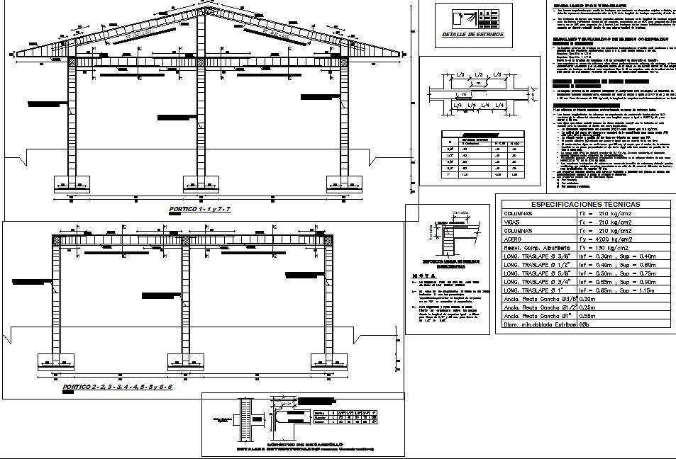 Roof section detail dwg file