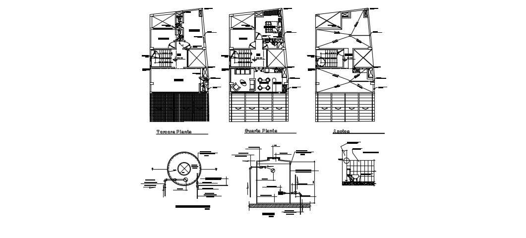 Rooftop Plan In DWG File