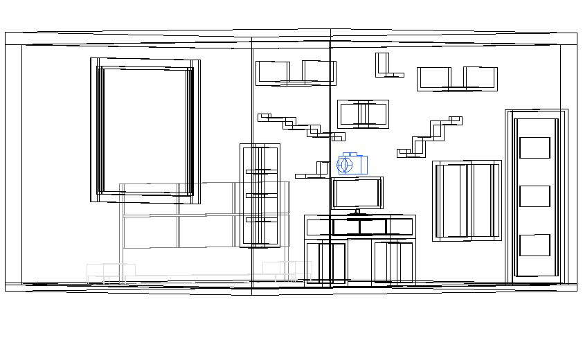 Room 3 D detail dwg file
