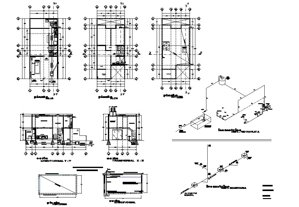 Room house 2 levels 3 bed rooms 110m2 layout file
