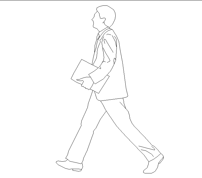Running man cad block