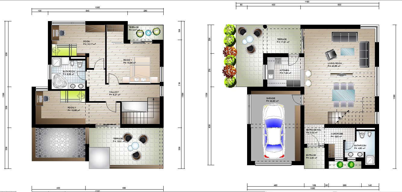 Small House Plan Drawing DWG File