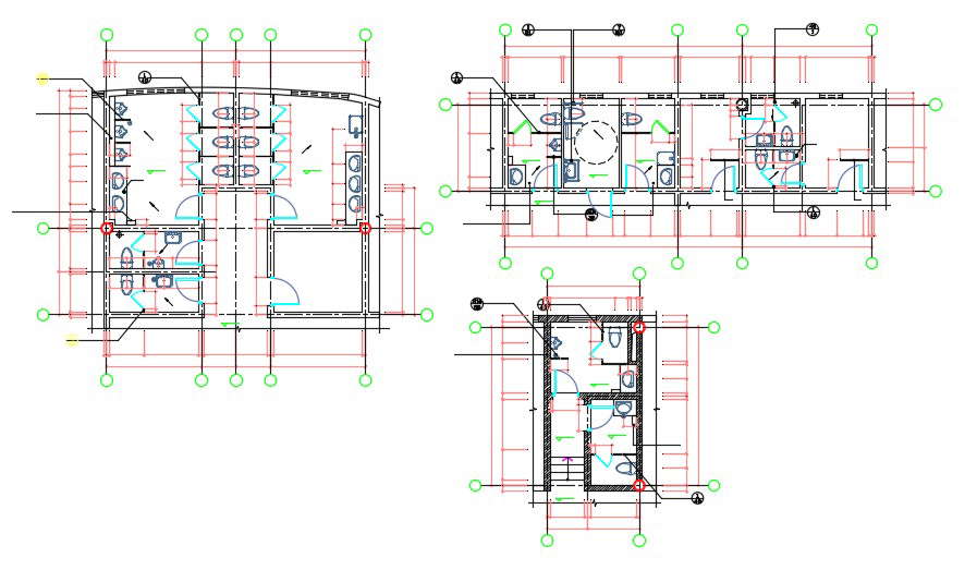 Sanitary Public Toilet Design Layout Plan 