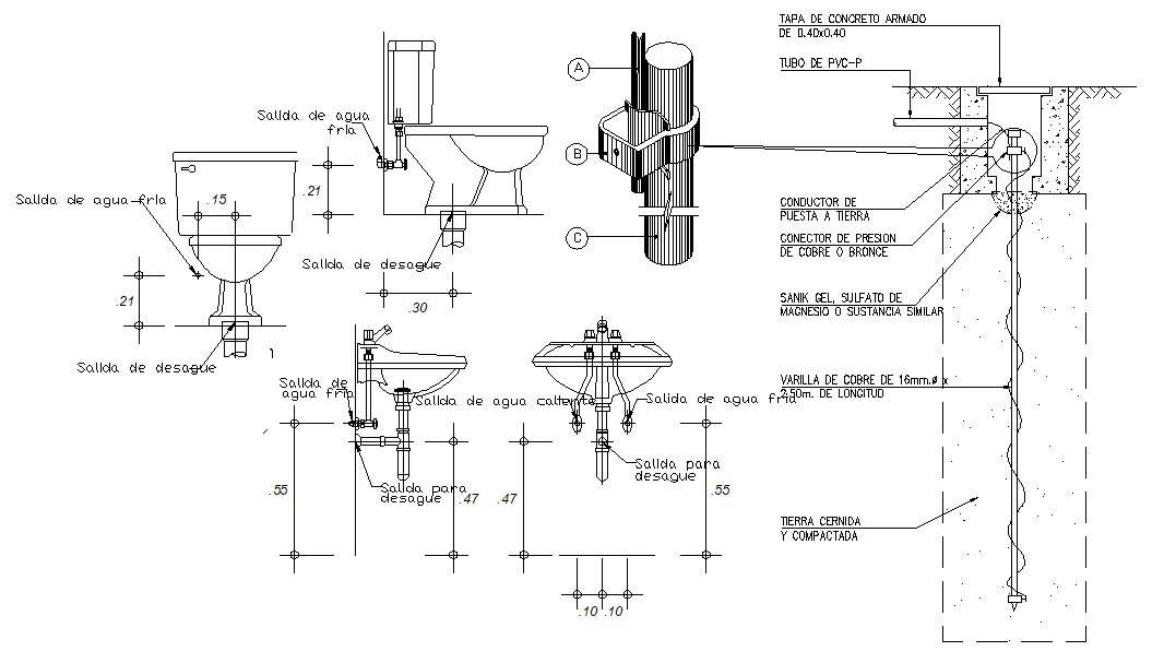 Sanitary Ware 2d CAD blocks Free download 
