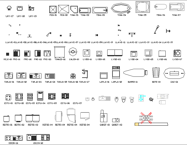 Sanitary accessory cad-blocks details dwg file