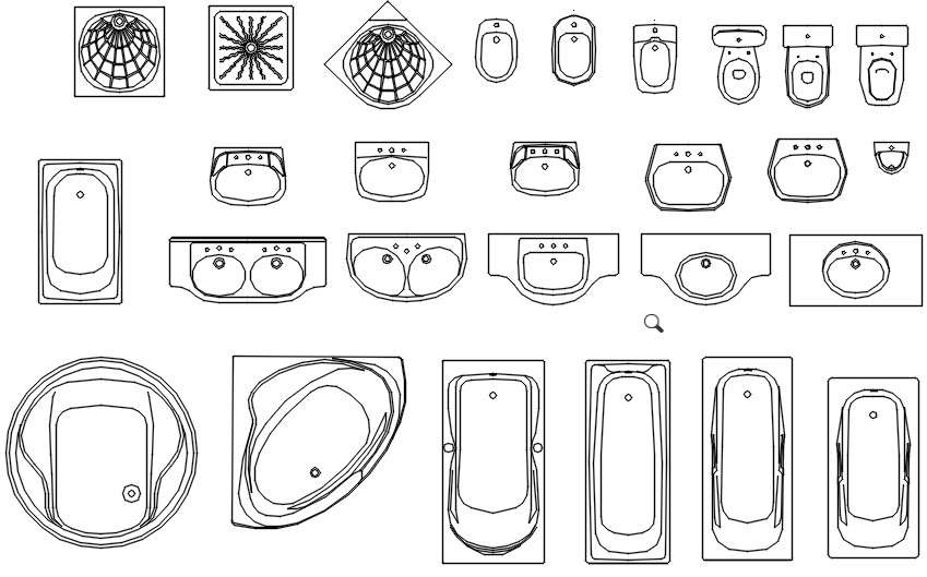 Sanitary cad blocks