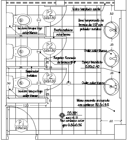 Sanitary installation details for women of office dwg file