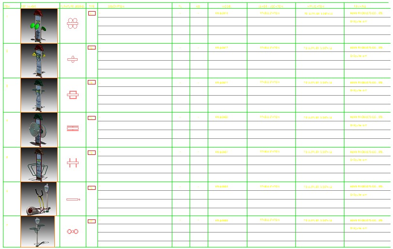 Schedule of furniture 