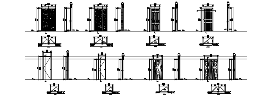 Schedules of doors in dwg file