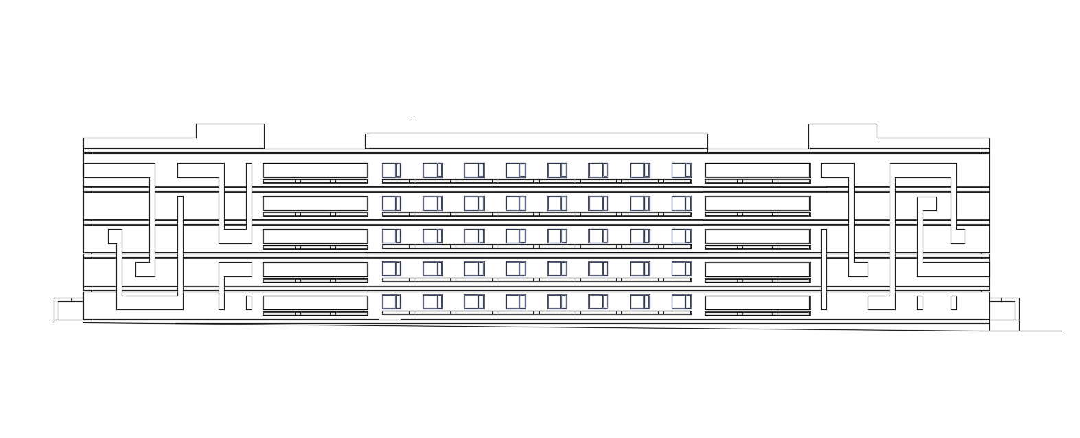School Building Elevation Design AutoCAD File 