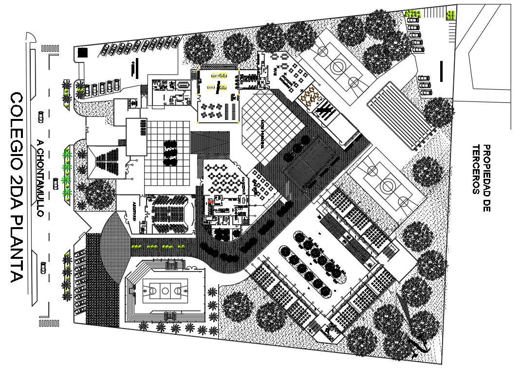 School Building Master Plan In AutoCAD File