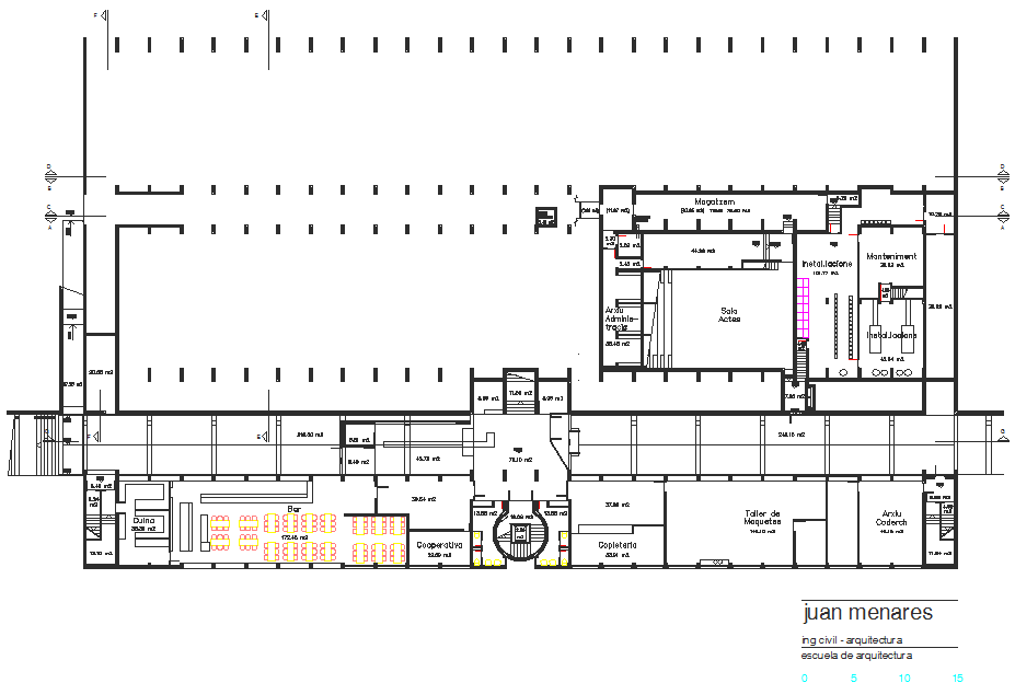School Layout commercial plan detail dwg file