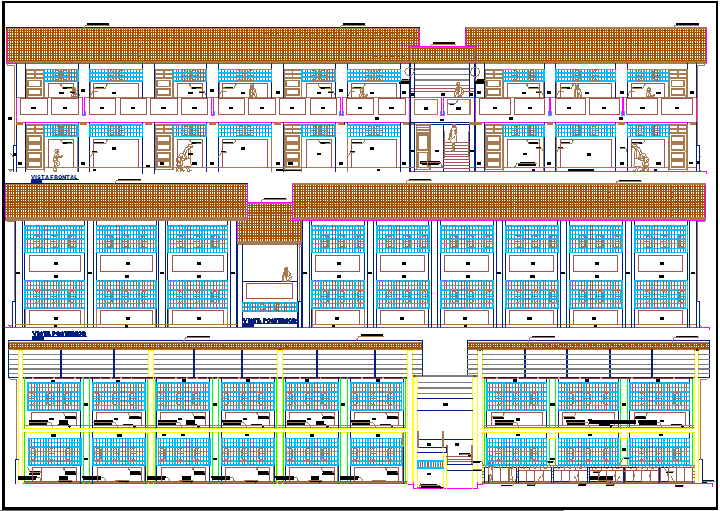 School building plan detail view dwg file