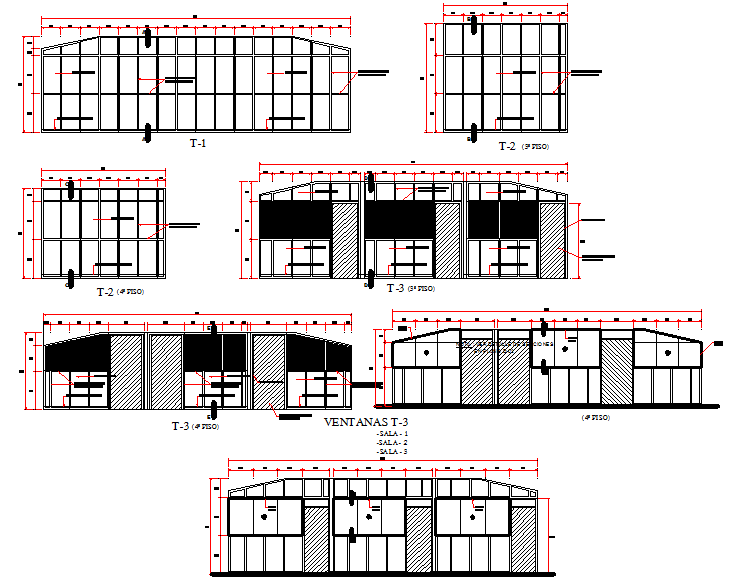 School elevation 3d elevation design dwg file