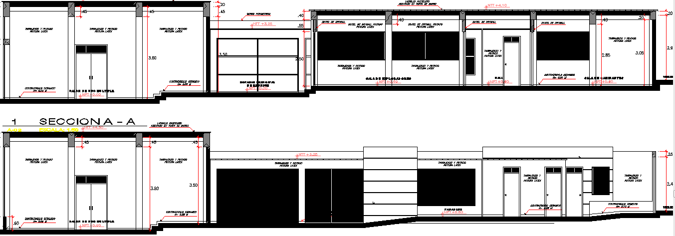 School elevation 3d elevation design dwg file