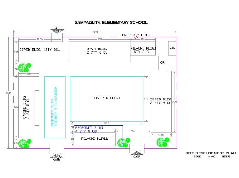 School lay-out plan
