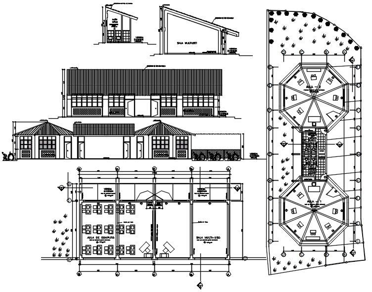 School Layout Plan In AutoCAD File