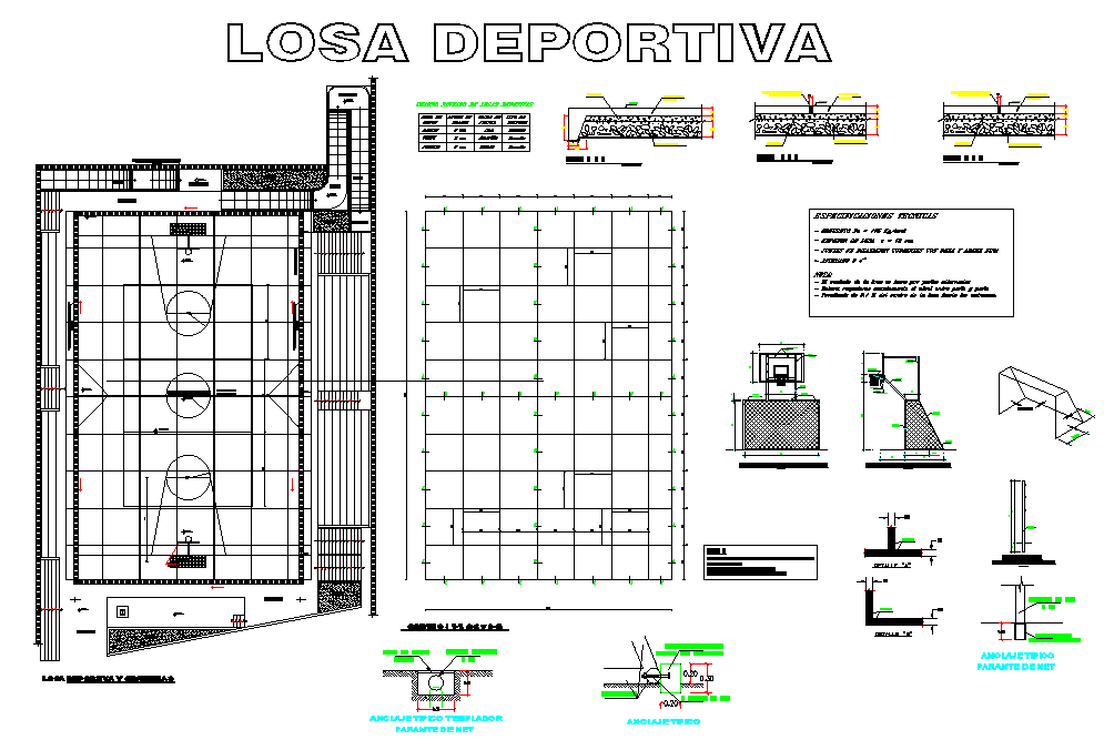 School play ground plan autocad file