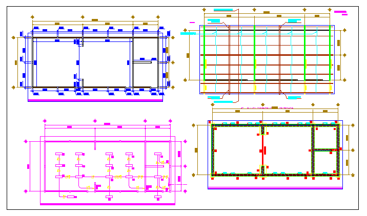 School two classrooms transition details dwg file
