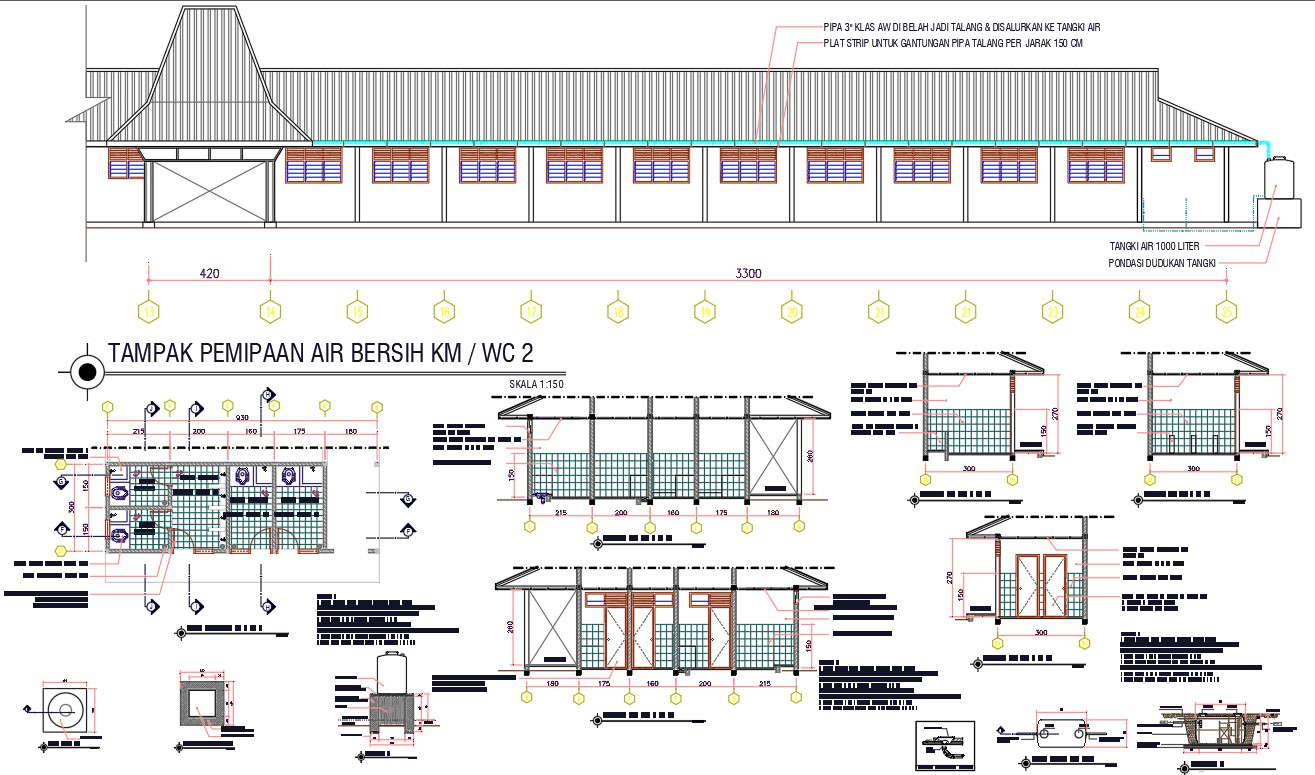 School Building Project AutoCAD Drawing 