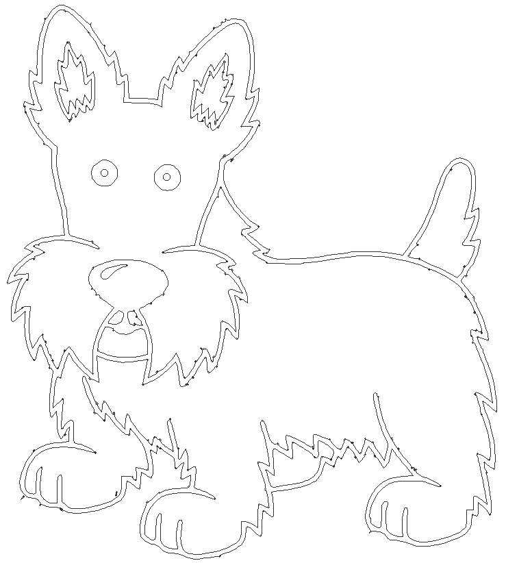 Scottie Dog doodle art illustration DWG AutoCAD drawing