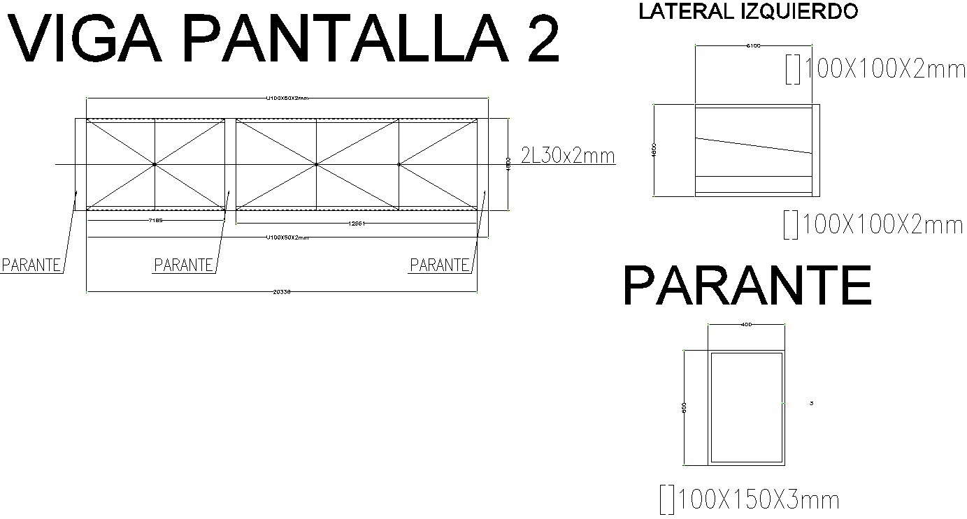 Screen beam design with detailing