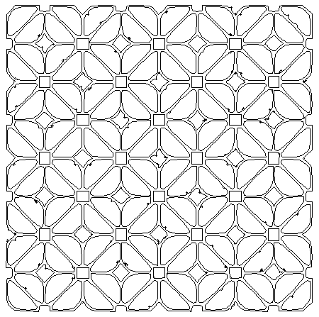 Seamless geometric simple retro design DWG AutoCAD drawing