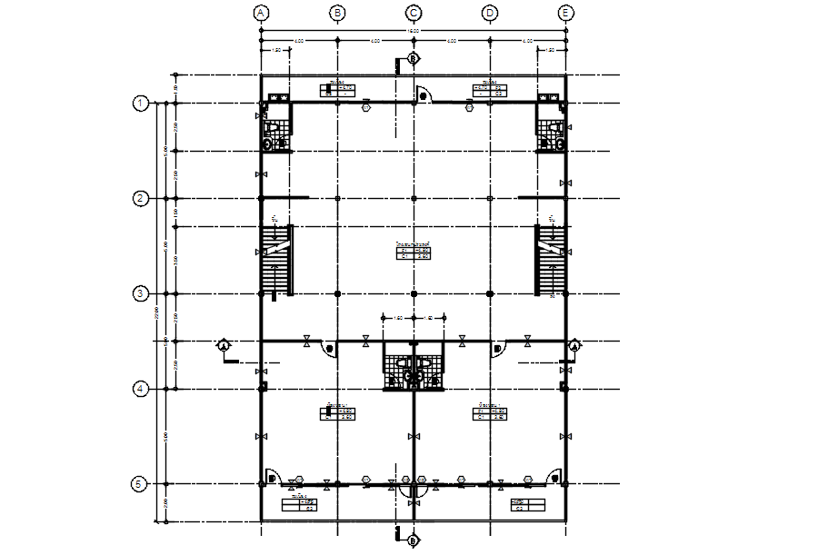 Second floor plan of G+2 storey plan in detail AutoCAD drawing, dwg file, CAD file