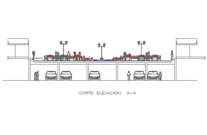 Section A-A’plan detail dwg file